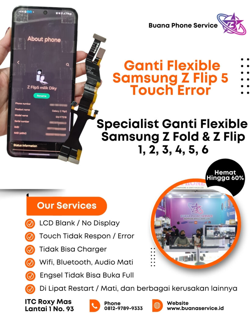 Ganti Flexible Samsung Z Flip 5